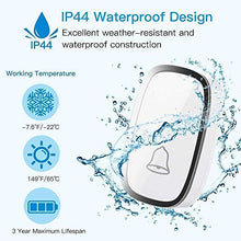 Carica l'immagine nel visualizzatore di Gallery, Campanello Senza Fili Impermeabile, Wireless Doorbell Con Raggio 1-2 Bianco