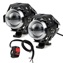 Carica l&#39;immagine nel visualizzatore di Gallery, PROZOR 2PZ Luci Anteriori per Moto con Interruttore 15W 3000LM Lampada Nero