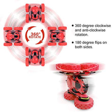 Carica l'immagine nel visualizzatore di Gallery, Macchina Telecomandata, 4WD RC Auto Telecomando 360° Rotazione Acrobatica RC Stunt Car Telecomandate 1:28 / 2.4GHZ Macchina Radiocomandata per Bambini Giocattoli Regalo- Rosso (Batteria Non Inclusa)