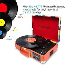 Carica l&#39;immagine nel visualizzatore di Gallery, DIGITNOW! Giradischi Bluetooth a 3 Velocità, Convertitore Portatile M46-Color