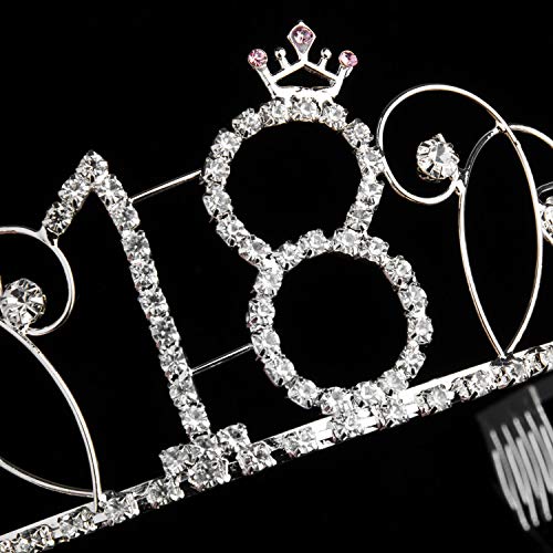 Set Corona E Fascia Per Compleanno - Corona Con Strass E Fascia 'Birthday Girl', Argento, Per Feste E Decorazioni - Foto 6