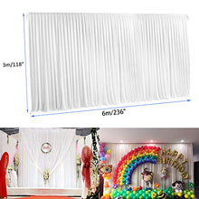 Carica l&#39;immagine nel visualizzatore di Gallery, Maestro sfondo di nozze seta decorazione bianca 20ft*10ft