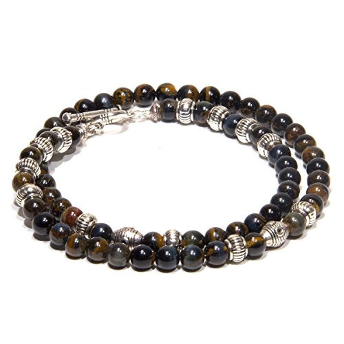 Collana CHRO09 Occhio di tigre scura per uomo e donna - Ilgrandebazar