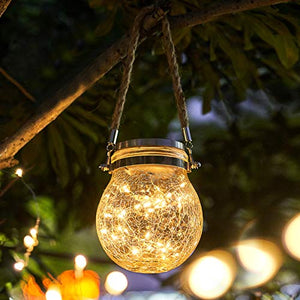 Qomolo Lanterna Solare LED Lampade da Esterno Luci Solari 1 Confezione
