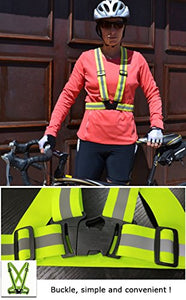Suntapower Gilet catarifrangente,Alta visibilità elastico regolabile 1 Pacco - Ilgrandebazar