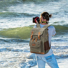 Carica l&#39;immagine nel visualizzatore di Gallery, Zaino Casual per Fotocamera/Reflex di Tasca,Zaino Laptop Amy green