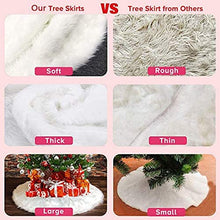 Carica l&#39;immagine nel visualizzatore di Gallery, Flysee Albero di Natale Gonna Copertura di Base Bianco Peluche Pannello Esterno Albero Natale per Albero di Natale Decorazione Natalizia, 31 Pollici / 78CM