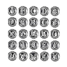 Carica l&#39;immagine nel visualizzatore di Gallery, NINGAN Vintage Ciondolo con Lettera Dell&#39;alfabeto in Argento A - Ilgrandebazar