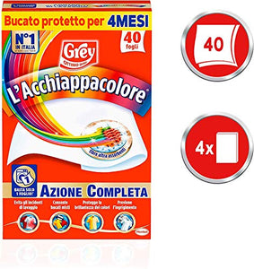 Grey L' Acchiappacolore, Fogli cattura colore con fibre 160 fogli - Ilgrandebazar