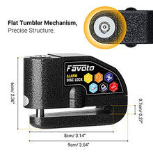 Carica l&#39;immagine nel visualizzatore di Gallery, Favoto Lucchetto Antifurto Moto Bloccadisco con Allarme Sonoro 110dB... - Ilgrandebazar