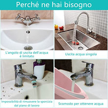 Carica l'immagine nel visualizzatore di Gallery, Rubinetto Rotante 1080 Gradi, Prolunga Rubinetto Bagno Areatore Rompigetto con Filtro Antispruzzo, Snodo per Estensione Rubinetto Lavandino Cucina in Ottone, M20 M22 M24, 2 Modalità Acqua Regolabile