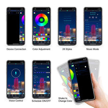 Carica l&#39;immagine nel visualizzatore di Gallery, Striscia LED Auto, Aimocar RGB Impermeabile Kit di Illuminazione Auto Luci...