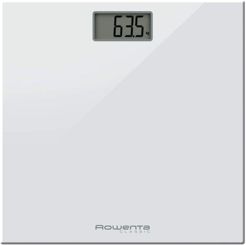 Rowenta BS1131 Classic Bilancia Pesapersone Digitale con Piatto in Vetro, Bianco