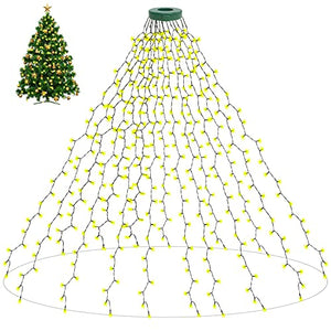 aneeway Catene Luminose per Natalizie, 16x2m 400 LEDs Luci Stringa, 8 Modalità, Timer,Luci Natale Fata Filo di Rame Luci, per Interni Esterni Camera da Letto Giardino Natale - Bianco Caldo