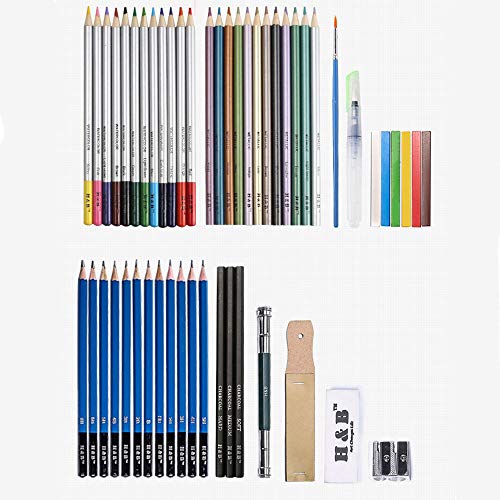 WOMGF Set Matite Colorate Professionali da Disegno Colori Matita 53pcs –