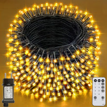 Carica l'immagine nel visualizzatore di Gallery, Realky Luci Albero di Natale, 62.2M 520 LED Luci Natalizie da Esterno ed Interno, 8 Modalità con Funzione Memoria e Telecomando Luci di Natale per Giardino, Balcone, Casa, Festa - Bianco Caldo