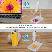 Carica l&#39;immagine nel visualizzatore di Gallery, Microscopio Digitale WiFi USB Tascabile HD 1080P con...