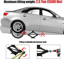 Carica l'immagine nel visualizzatore di Gallery, AXOTEN Cric a forbice 2.5T Cric Auto 2.5T for Car/SUV/MPV/Family Car Pickup Truck