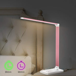 Veramz Lampada da Scrivania LED, Tavolo, 5 Modalità Colore, Rosa