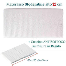 Carica l&#39;immagine nel visualizzatore di Gallery, EVERGREENWEB Materasso Lettino o Culla 60x120 per Bambini 60 x 120 cm, Bianco