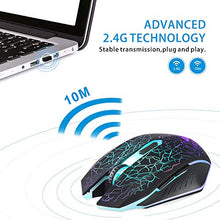 Carica l&#39;immagine nel visualizzatore di Gallery, M2 Mouse Ricaricabile Wireless ,Ottico USB Gaming Silenzioso senza nero