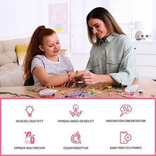 Carica l'immagine nel visualizzatore di Gallery, Sandno Perline Per Braccialetti Kit Perline Per Braccialetti Fai Da Te Bambina perline 10mm 600 Pz-Crea Braccialetti e Collane con Perline colorate-Gioielli creativi per bambini