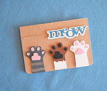 Carica l&#39;immagine nel visualizzatore di Gallery, Meow - gatti - zampette - biglietto d&#39;auguri (formato 10,5 x 15 cm) - vuoto... - Ilgrandebazar