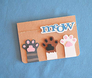 Meow - gatti - zampette - biglietto d'auguri (formato 10,5 x 15 cm) - vuoto... - Ilgrandebazar