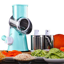 Carica l'immagine nel visualizzatore di Gallery, Tagliaverdure rotante 3 in 1 acciaio inox multifunzione, tagliaverdure Blu