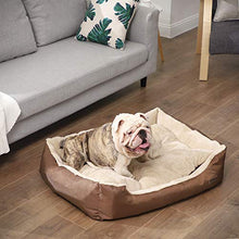 Carica l'immagine nel visualizzatore di Gallery, FEANDREA Cuccia Letto per Cani Reversibile, 85 x 65 85 x 65 x 21 cm, Marrone