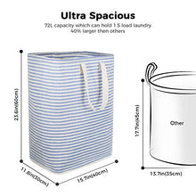 Carica l&#39;immagine nel visualizzatore di Gallery, Lifewit 72L Cesta Portabiancheria in Cotone Terylene e Rivestimento 72L, Blu