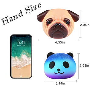 Jumbo Squishies Pack 2 Confezione - ( Panda E Pug Cane), Lento Aumento... - Ilgrandebazar