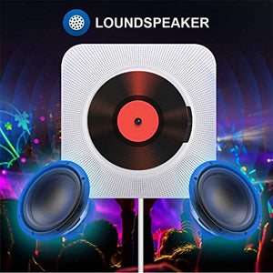 Lettore CD portatile con altoparlanti HiFi integrati da parete CD-White
