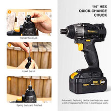Carica l&#39;immagine nel visualizzatore di Gallery, Avvitatore a Impulsi 4.0Ah, TECCPO Batteria18V, Mandrino da... - Ilgrandebazar