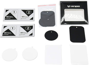 Kit 4 Piastre Metalliche Per Supporto Magnetico Auto | 2 Rotonde + 2 Rettangolari Sottilissime