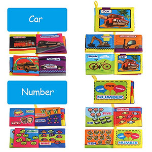 BelleStyle Libro Stoffa, Set Neonato, Quiet Book, Tattile per Bambini,... - Ilgrandebazar