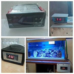 JZK STC-1000 220V termostato digitale con sensore NTC sonda impermeabile, 4... - Ilgrandebazar