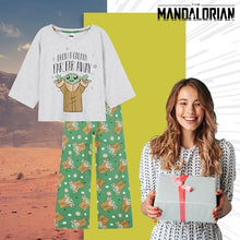 Carica l&#39;immagine nel visualizzatore di Gallery, Disney Pigiama Donna - Pigiama Donna Cotone Lungo a Manica Corta S-XL Pigiami Due Pezzi - Regali Donna (Verde Baby Yoda, L)