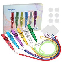 Carica l&#39;immagine nel visualizzatore di Gallery, Anpro 6 Pezzi Kazoo in metallo con sei membrane flauto membrana bocca Kazoo... - Ilgrandebazar