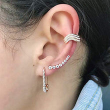 Carica l&#39;immagine nel visualizzatore di Gallery, Orecchini a cerchio per cartilagine, in argento Sterling, con zirconia...