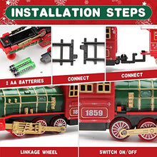 Carica l&#39;immagine nel visualizzatore di Gallery, DONGQI Trenino Natalizio,Treno elettrico di Natale,Trenino Natale con Luci e Suoni per Natale Decorazioni, Trenino Natalizio Regalo per Bambini natalizio