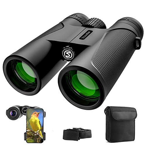 Binocolo Professionale, 12x42 HD Compatto con Sacchetto di nero