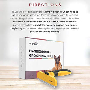Animigo Spazzola per Cani - Ottima TOELETTATURA - Deshedding Brush - Facile...