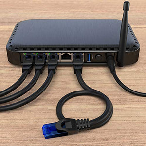KabelDirekt - 15m - Cavo di rete, Ethernet e cavo Lan - 15 m, Nero - Blu
