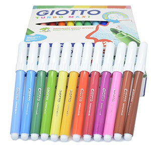 "Giotto 455000 Pennarelli Turbo Maxi Punta Larga, 5 mm, Conf. da 24... - Ilgrandebazar