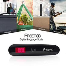 Carica l&#39;immagine nel visualizzatore di Gallery, FREETOO Bilancia Digitale pesa Bagagli Valigie con Nero Versione Migliorata
