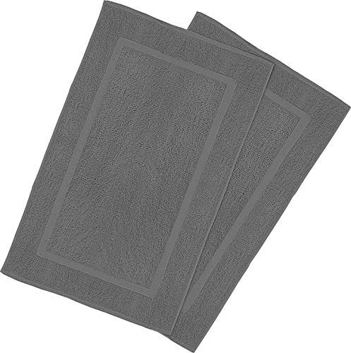 Utopia Towels - 2 Tappetino Bagno, Tappeto Bagno (53 x 86 53 x 86 cm, Grigio - Ilgrandebazar