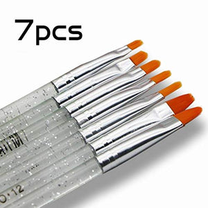7PCS UV gel nail art Pen Nail Pittura Strumenti di Disegno Pennello Silver - Ilgrandebazar