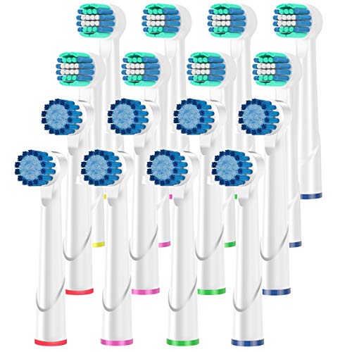 Qlebao Ricambi Spazzolini Elettrici Compatibile con Oral b, Multipack 4 x 4,...