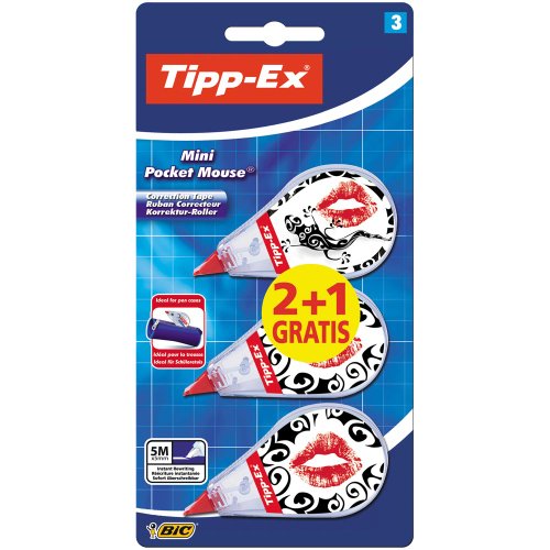 Bic Tipp-Ex Mini Pocket Mouse Decorated correttore a nastro formato pocket... - Ilgrandebazar